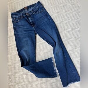 MOTHER Outsider Ankle Fray Jeans
